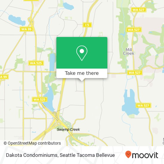 Mapa de Dakota Condominiums, 167th Pl SW