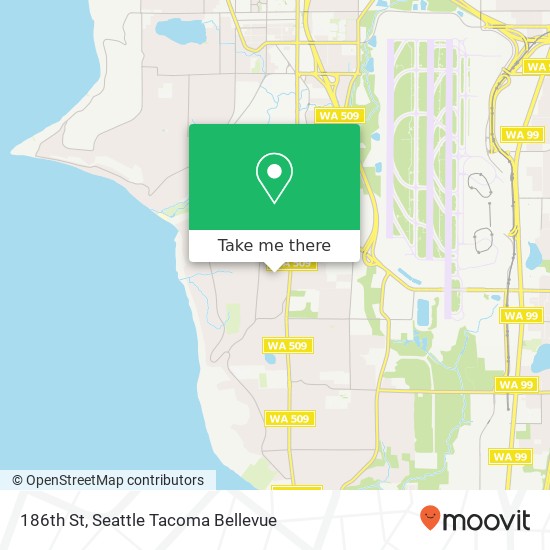 Mapa de 186th St, Normandy Park (Seattle), WA 98166