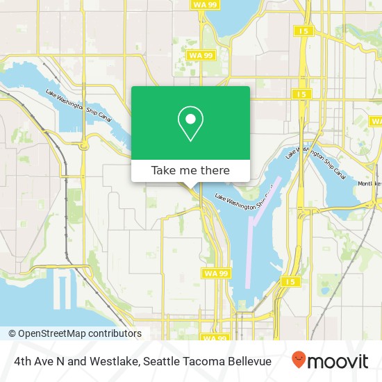Mapa de 4th Ave N and Westlake, Seattle, WA 98109
