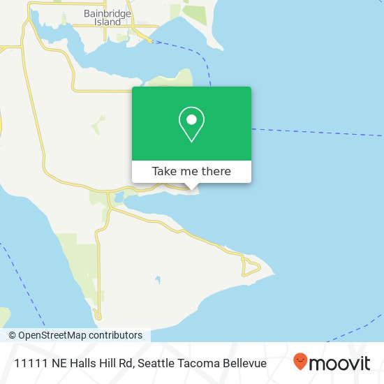 Mapa de 11111 NE Halls Hill Rd, Bainbridge Island, WA 98110