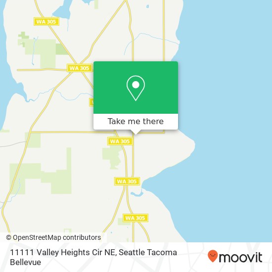 Mapa de 11111 Valley Heights Cir NE, Bainbridge Island, WA 98110