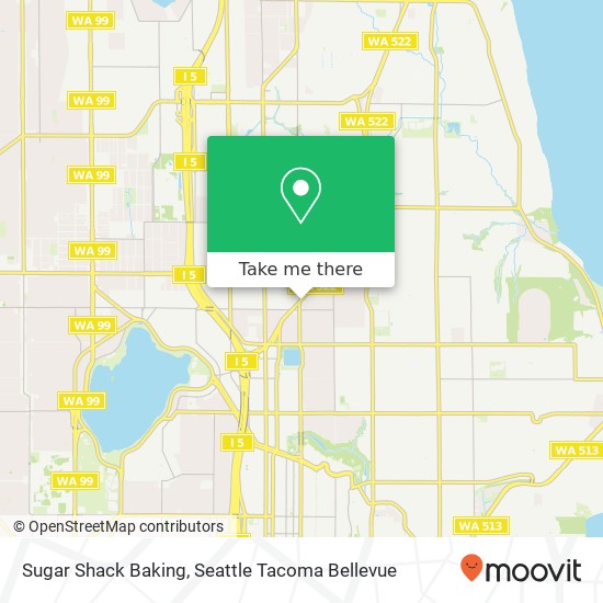 Mapa de Sugar Shack Baking, 8056 Lake City Way NE