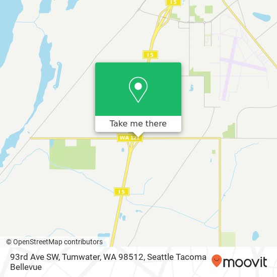 Mapa de 93rd Ave SW, Tumwater, WA 98512