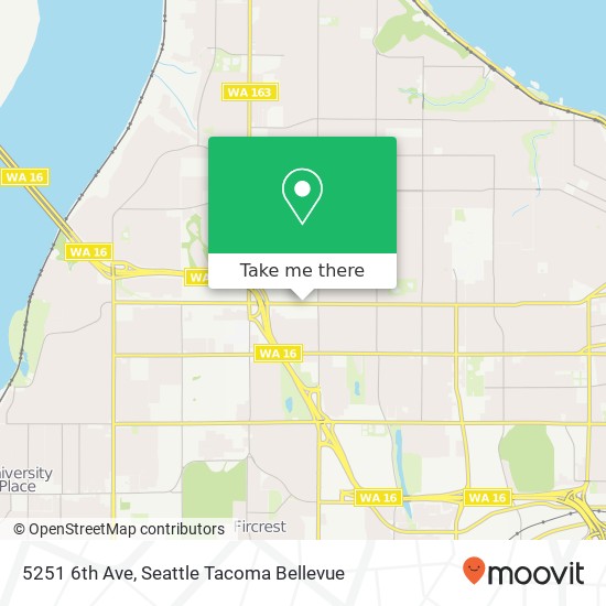 Mapa de 5251 6th Ave, Tacoma, WA 98406