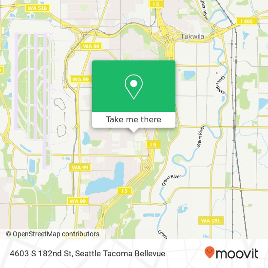 Mapa de 4603 S 182nd St, Seatac, WA 98188