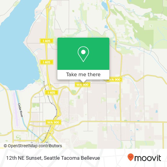 Mapa de 12th NE Sunset, Renton, WA 98056