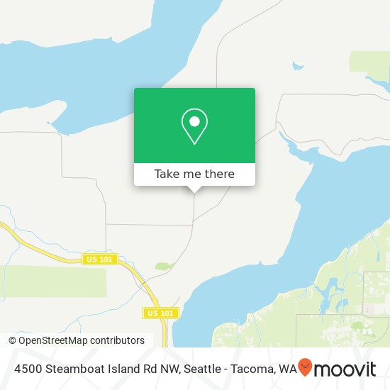 Mapa de 4500 Steamboat Island Rd NW, Olympia, WA 98502