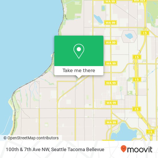 Mapa de 100th & 7th Ave NW, Seattle, WA 98177