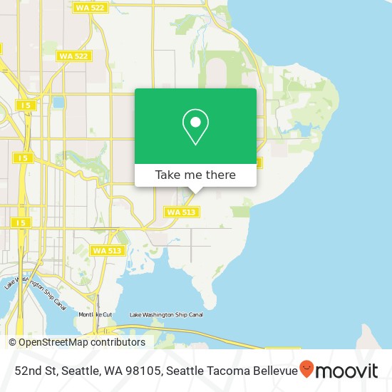 Mapa de 52nd St, Seattle, WA 98105