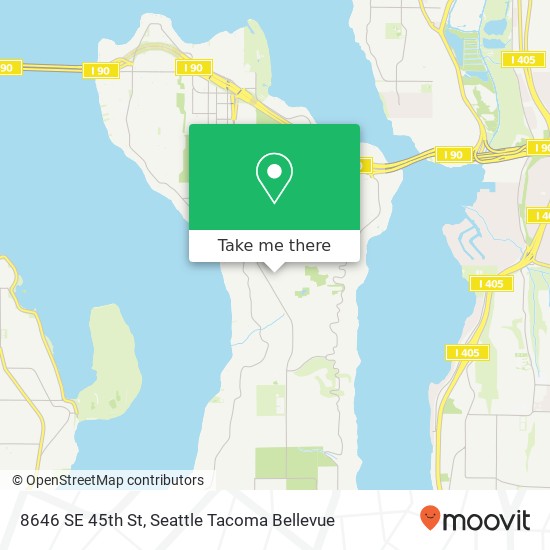 Mapa de 8646 SE 45th St, Mercer Island, WA 98040