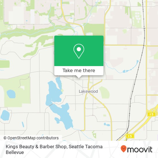 Mapa de Kings Beauty & Barber Shop, 6505 Steilacoom Blvd SW