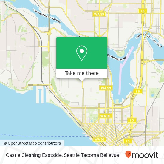 Castle Cleaning Eastside, Queen Anne Ave N map