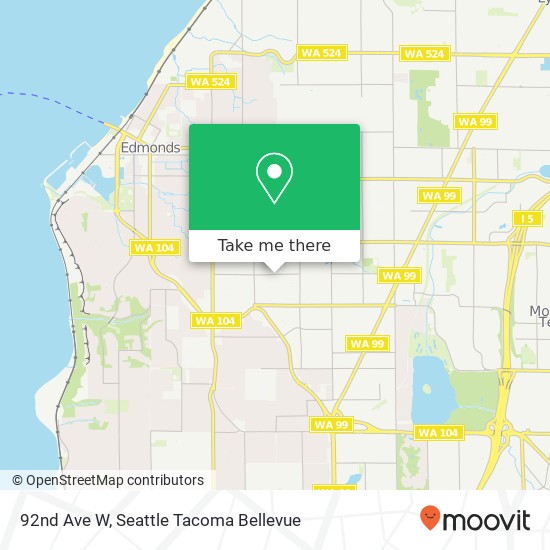 Mapa de 92nd Ave W, Edmonds, WA 98020