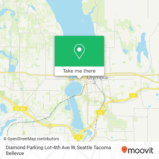 Mapa de Diamond Parking Lot-4th Ave W, Sylvester St SW