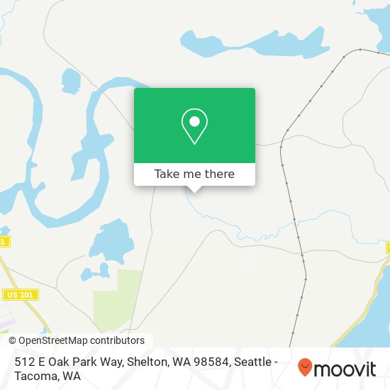 Mapa de 512 E Oak Park Way, Shelton, WA 98584