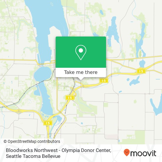 Bloodworks Northwest - Olympia Donor Center, 1220 Eastside St SE map