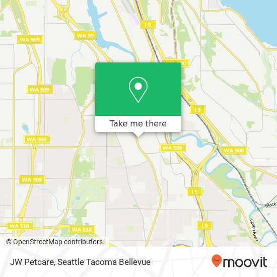 JW Petcare, Tukwila International Blvd map