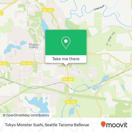 Mapa de Tokyo Monster Sushi, 27317 Maple Valley Black Diamond Rd SE