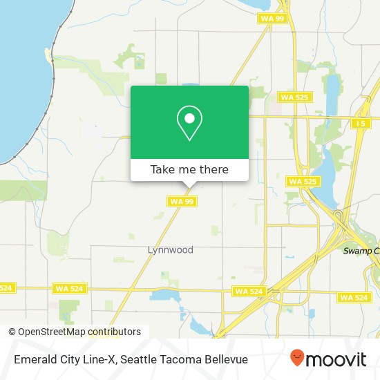 Mapa de Emerald City Line-X, 17709 Highway 99 Lynnwood, WA 98037