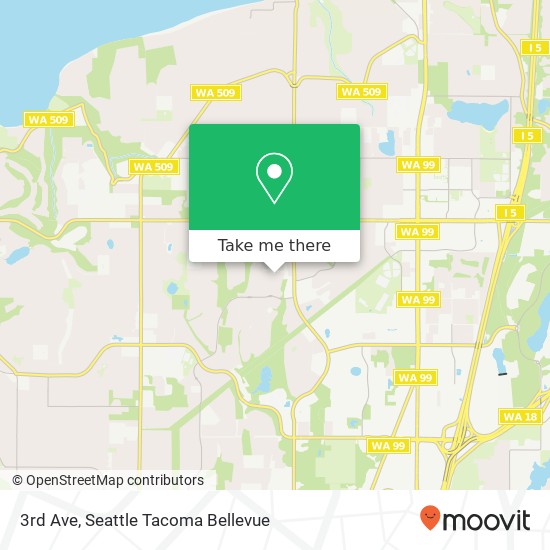 Mapa de 3rd Ave, Federal Way, WA 98023