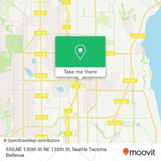 Mapa de 550,NE 130th St NE 130th St, Seattle, WA 98125