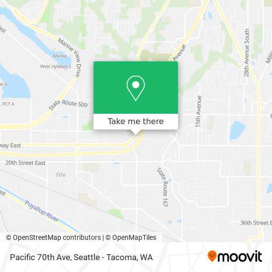 Pacific 70th Ave map