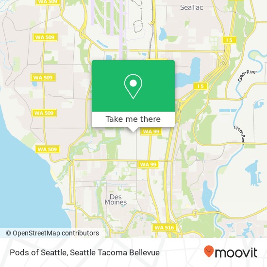 Mapa de Pods of Seattle, 2341 S 208th St