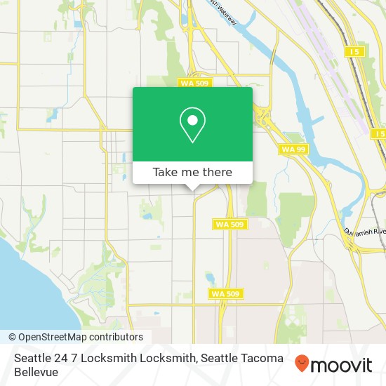 Mapa de Seattle 24 7 Locksmith Locksmith, 10723 1st Ave S