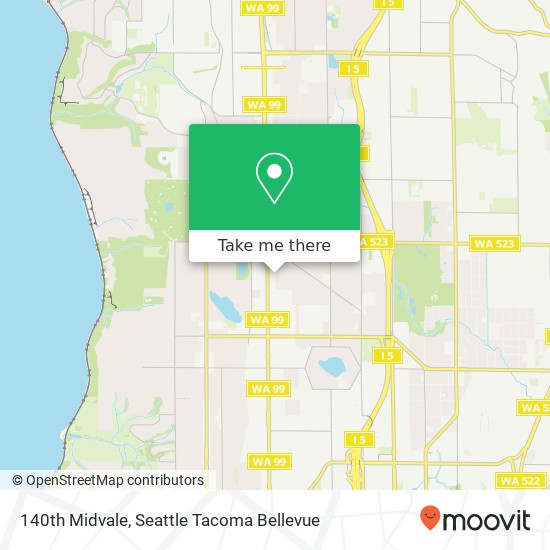 Mapa de 140th Midvale, Seattle, WA 98133