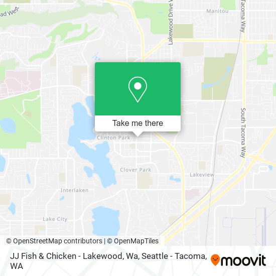 Mapa de JJ Fish & Chicken - Lakewood, Wa