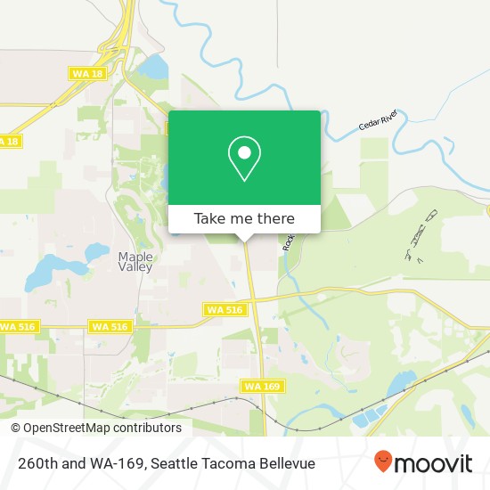Mapa de 260th and WA-169, Maple Valley, WA 98038