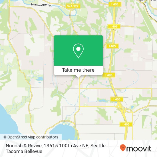 Mapa de Nourish & Revive, 13615 100th Ave NE