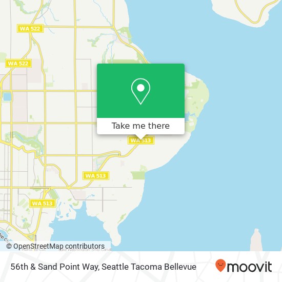 56th & Sand Point Way, Seattle, WA 98105 map