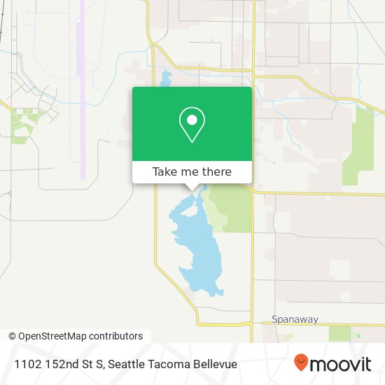 Mapa de 1102 152nd St S, Spanaway, WA 98387