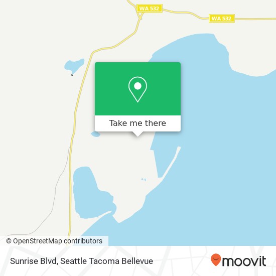 Mapa de Sunrise Blvd, Camano Island, WA 98282