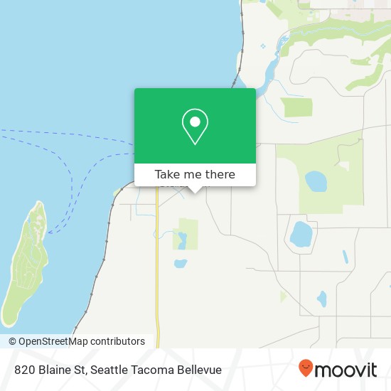 Mapa de 820 Blaine St, Steilacoom, WA 98388