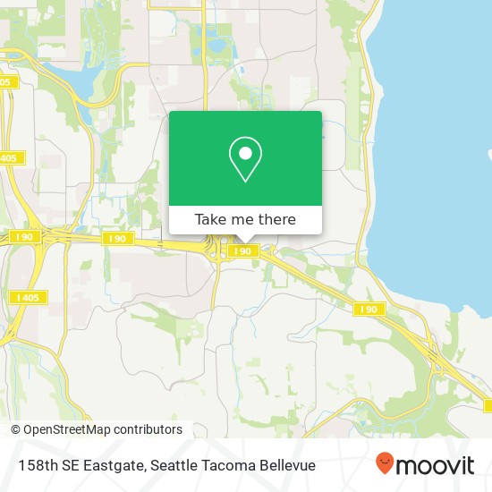 Mapa de 158th SE Eastgate, Bellevue, WA 98008