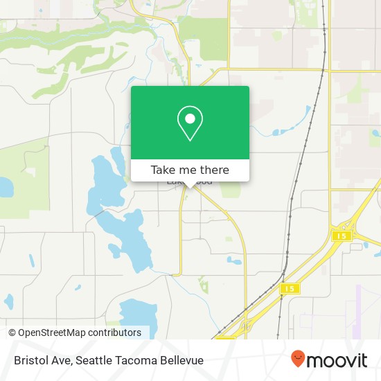 Bristol Ave, Lakewood (TACOMA), WA 98499 map