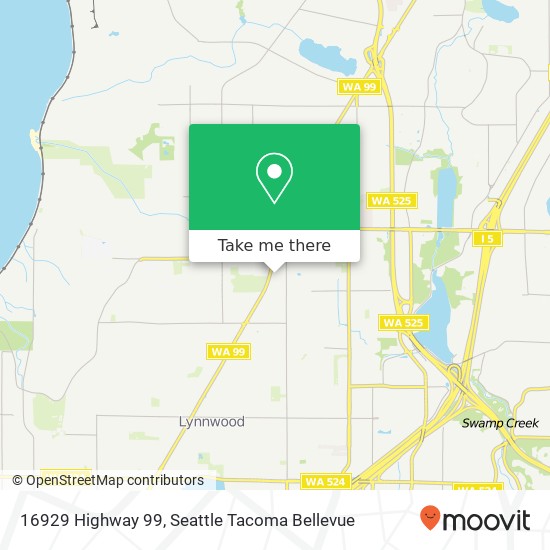 16929 Highway 99, Lynnwood, WA 98037 map