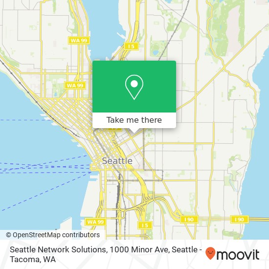 Mapa de Seattle Network Solutions, 1000 Minor Ave