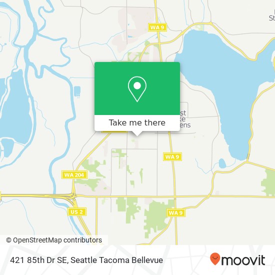 Mapa de 421 85th Dr SE, Lake Stevens, WA 98258