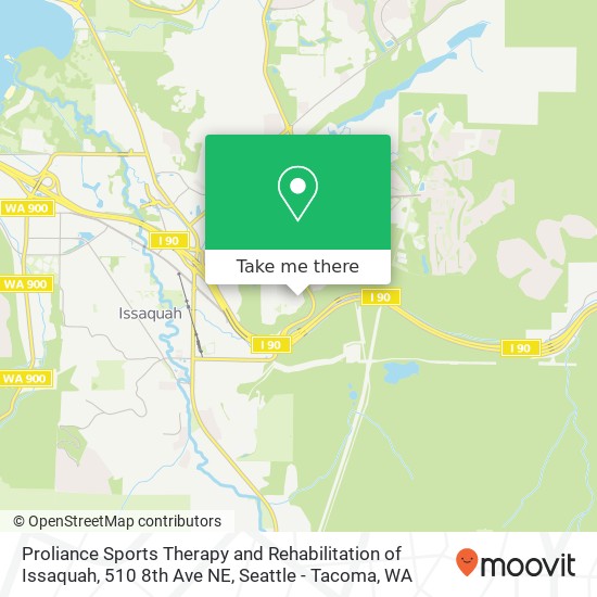 Mapa de Proliance Sports Therapy and Rehabilitation of Issaquah, 510 8th Ave NE