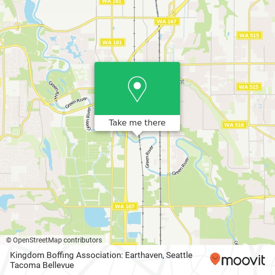 Mapa de Kingdom Boffing Association: Earthaven, Green River Trl