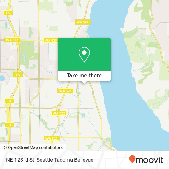 Mapa de NE 123rd St, Seattle, WA 98125