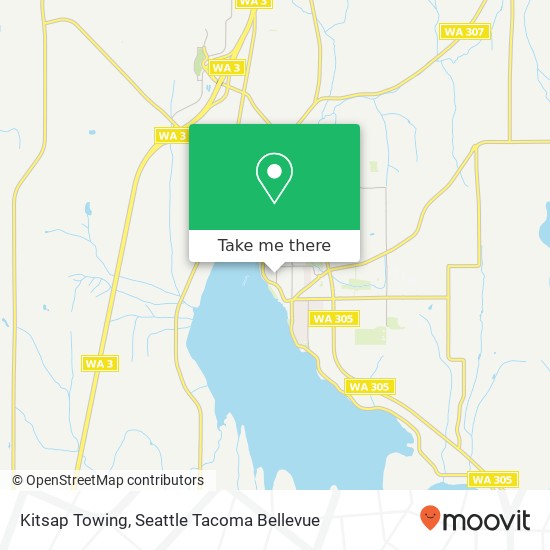 Mapa de Kitsap Towing
