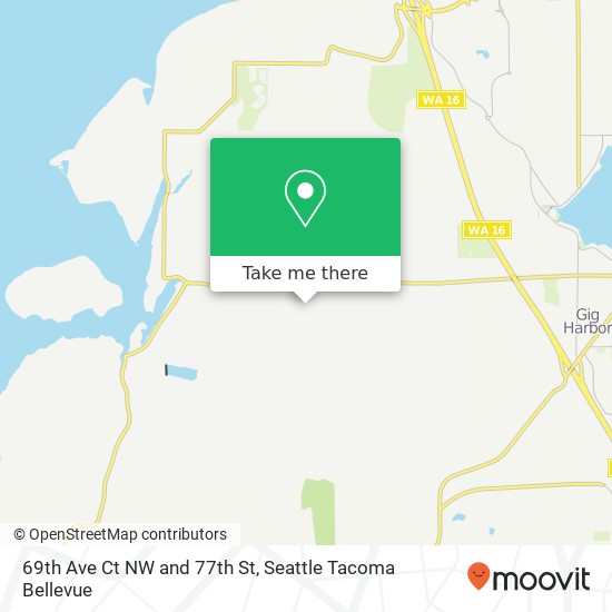 Mapa de 69th Ave Ct NW and 77th St, Gig Harbor, WA 98335