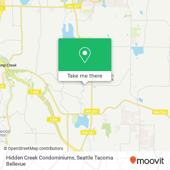Mapa de Hidden Creek Condominiums, Bothell, WA 98012