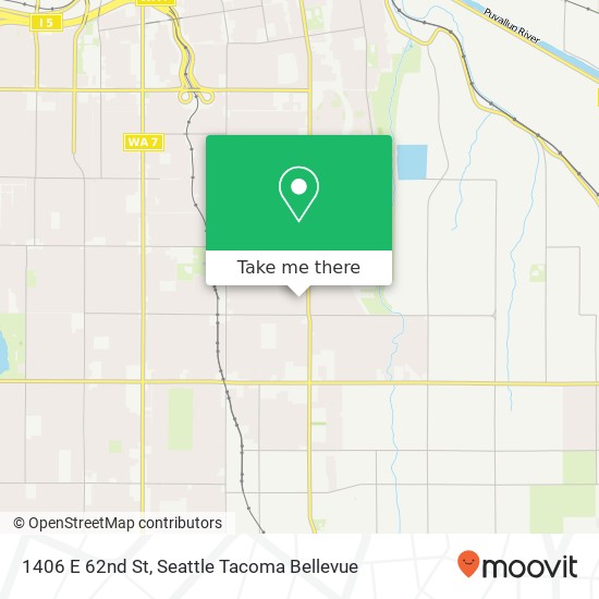 Mapa de 1406 E 62nd St, Tacoma, WA 98404