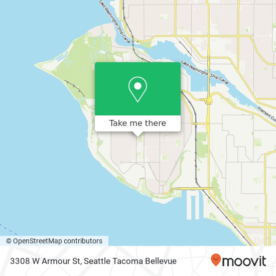 Mapa de 3308 W Armour St, Seattle, WA 98199