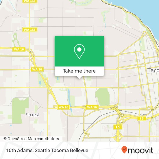 16th Adams, Tacoma, WA 98405 map